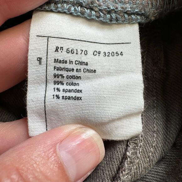 Anthropologie Pilcro Olive Green Pants Jeans with Suspender Buttons 29 Straight - Picture 9 of 14